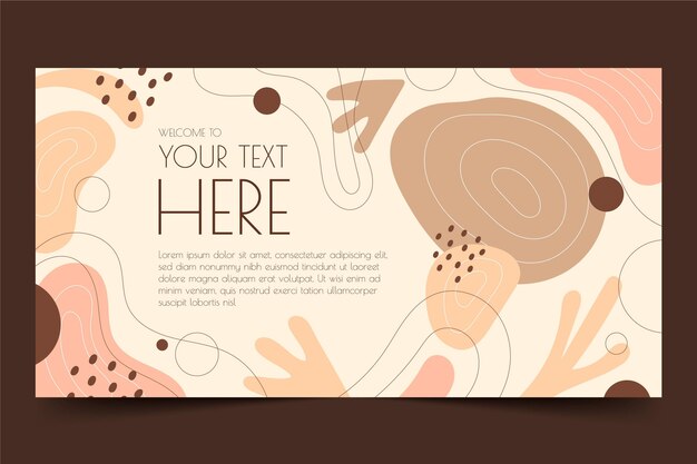 Hand drawn abstract shapes facebook post
