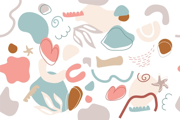 Free vector hand drawn abstract shapes pattern design