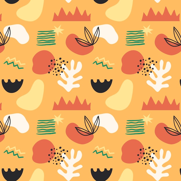 Free vector hand drawn abstract shapes pattern