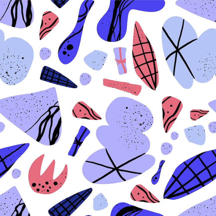 Free Vector hand drawn abstract shapes pattern