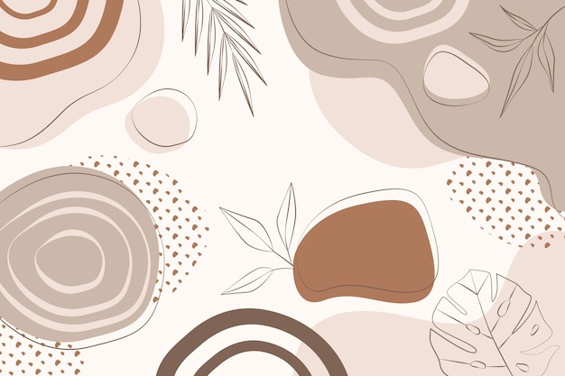 Free vector hand drawn abstract shapes wallpaper