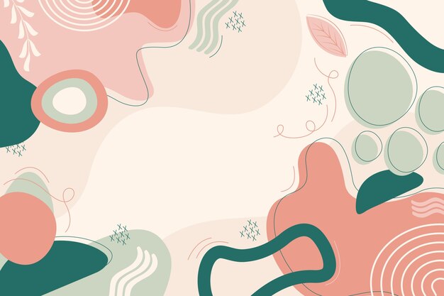 Hand drawn abstract shapes wallpaper