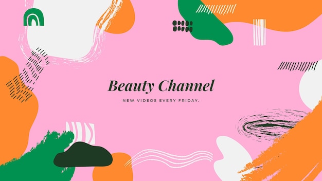 Free vector hand drawn abstract shapes youtube channel art