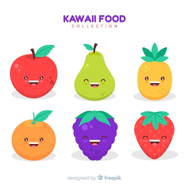 Hand drawn adorable fruit collection