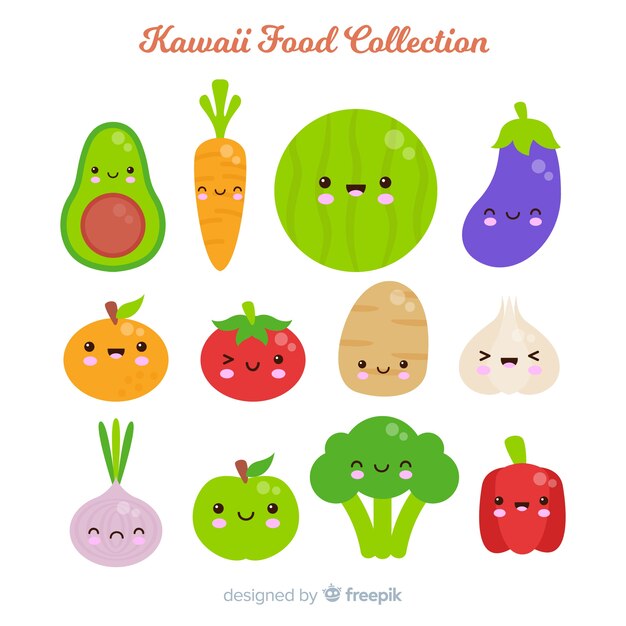 Hand drawn adorable fruit collection