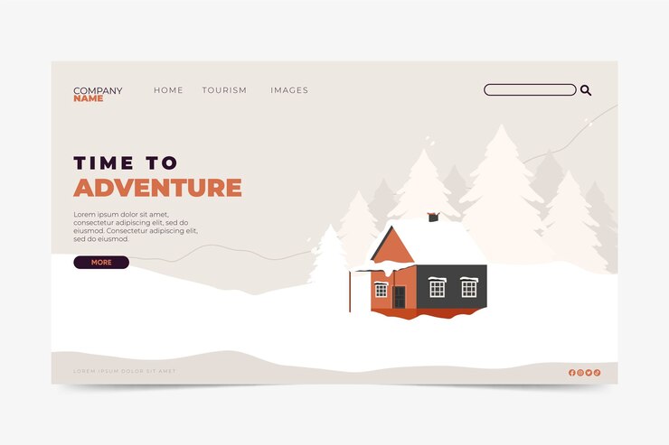 Free Vector hand drawn adventure landing page template