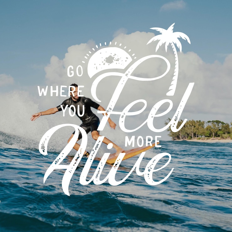 Free Vector hand drawn adventure lettering with photo