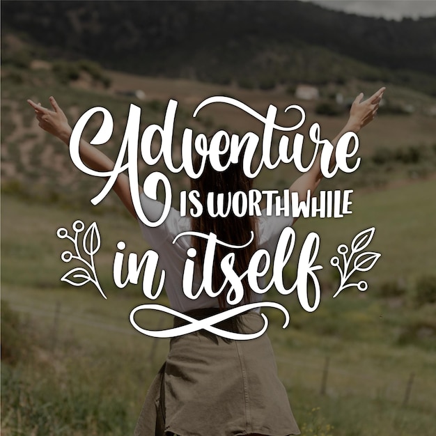 Free vector hand drawn adventure lettering