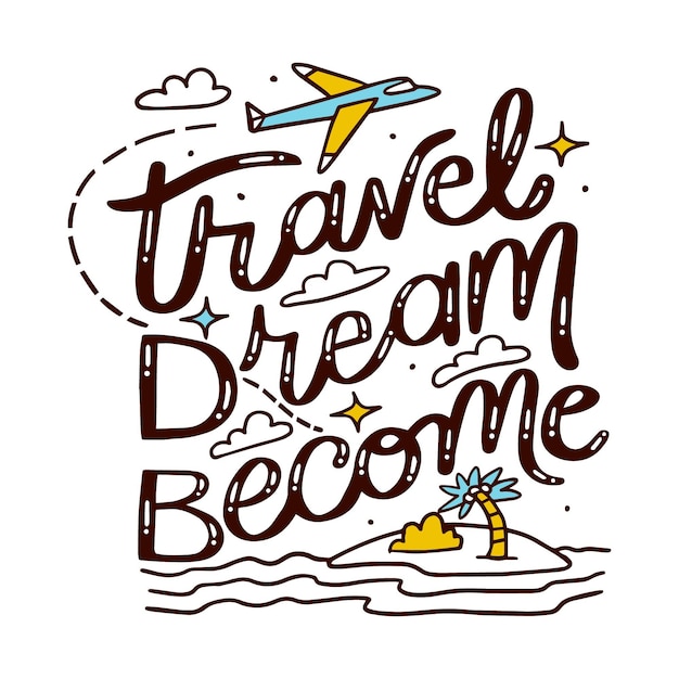 Free vector hand drawn adventure lettering