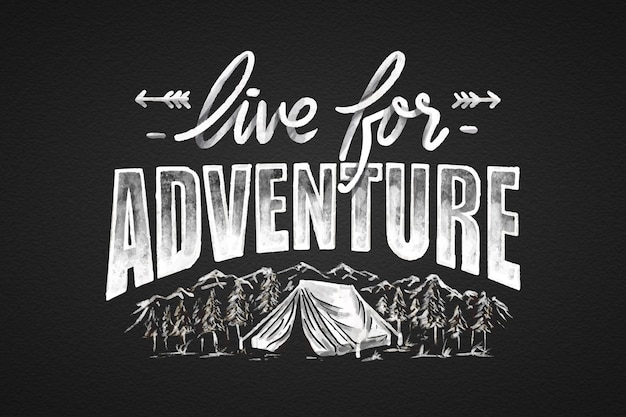 Hand drawn adventure lettering