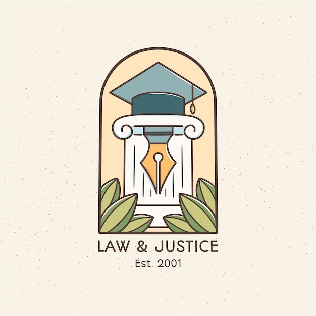 Free vector hand drawn advocate logo design