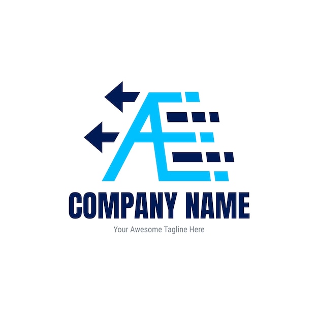 Free vector hand drawn ae logo template