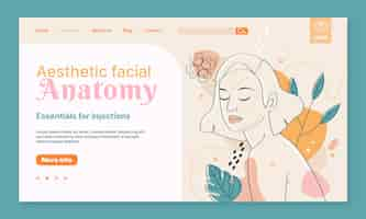 Free vector hand drawn aesthetic medicine landing page