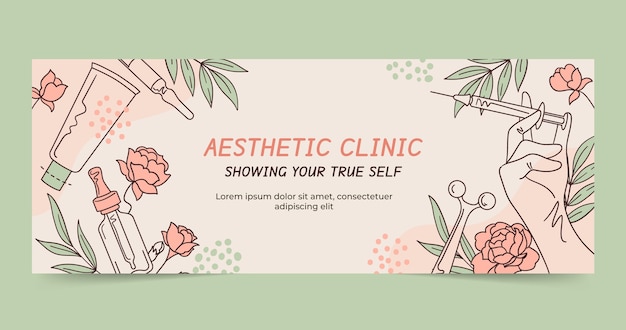 Free vector hand drawn aesthetic medicine template design