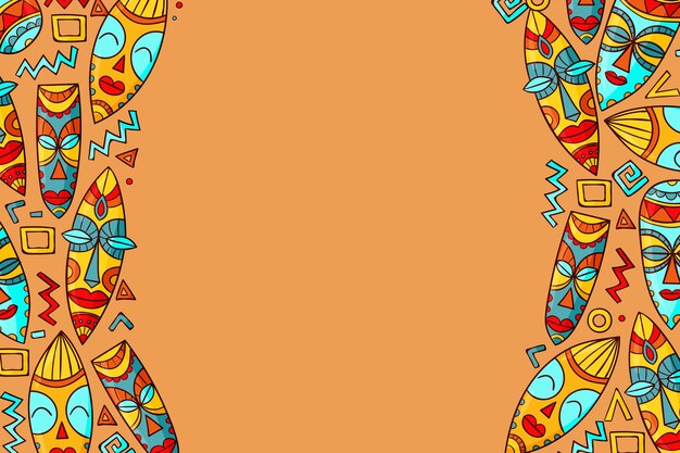 Hand drawn africa day background