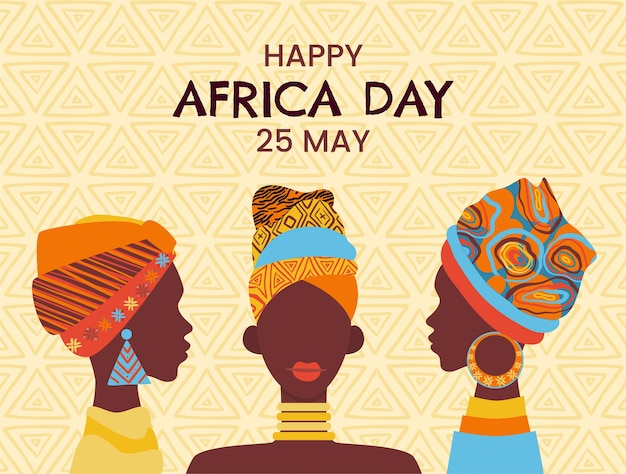 Free vector hand drawn africa day illustration