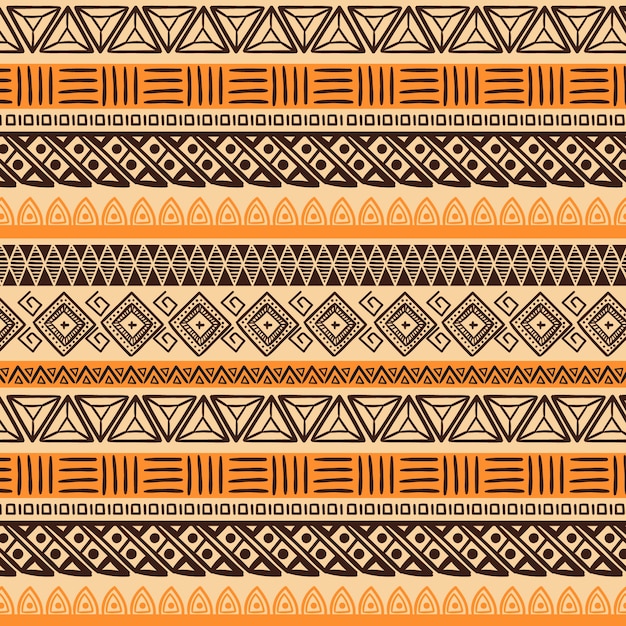 Free vector hand drawn african pattern design