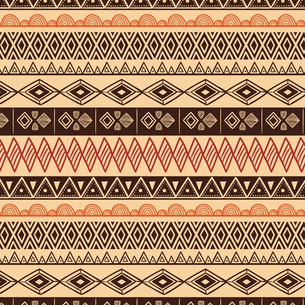 Hand drawn african pattern design