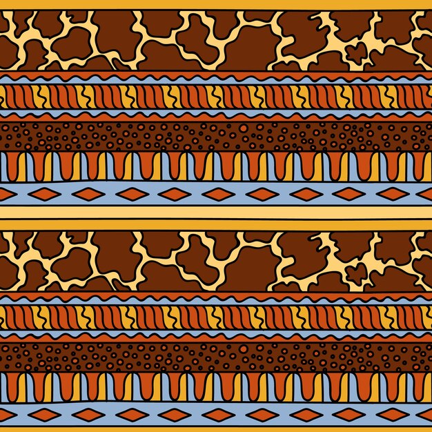 Hand drawn african pattern design