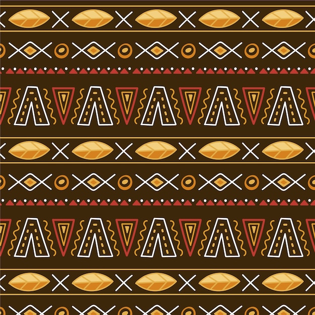 Hand drawn african pattern