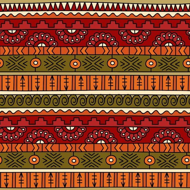 Hand drawn african pattern