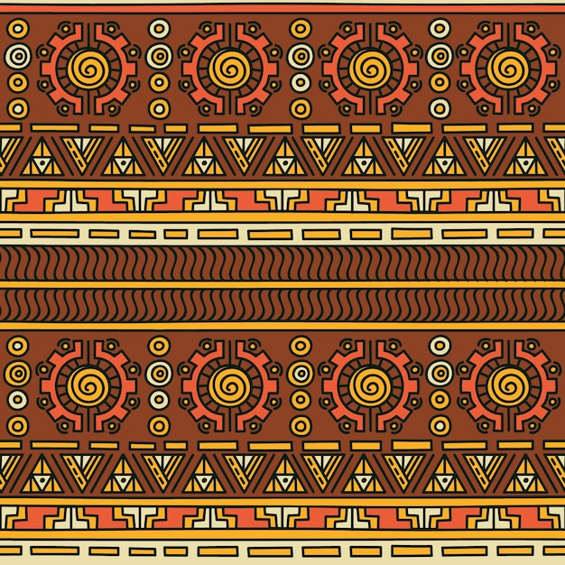 Hand drawn african pattern