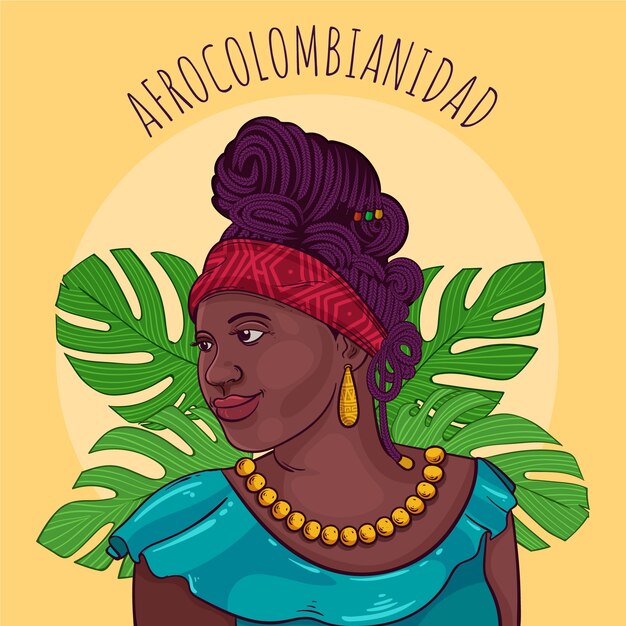 손으로 그린 afrocolombianidad 그림