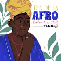 Vettore gratuito illustrazione di afrocolombianidad disegnata a mano