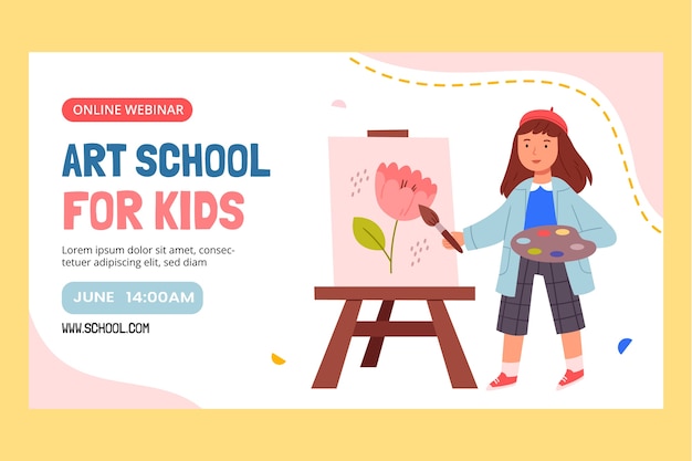 Free vector hand drawn after school activities webinar