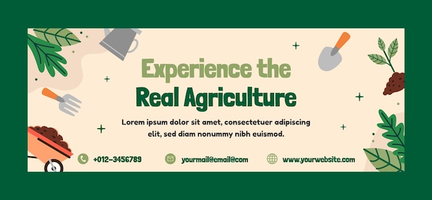 Hand drawn agriculture company facebook cover