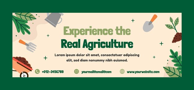 hand drawn agriculture company facebook cover