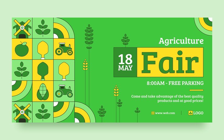Free Vector hand drawn agriculture company facebook template