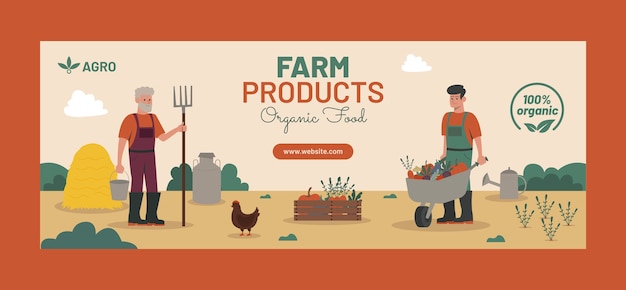 Free vector hand drawn agriculture company template