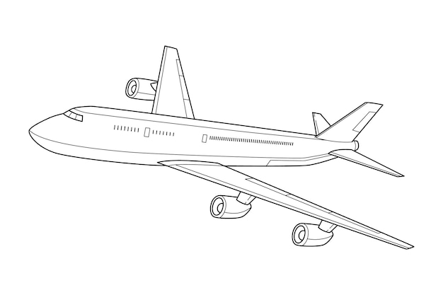 手描き飛行機概要図