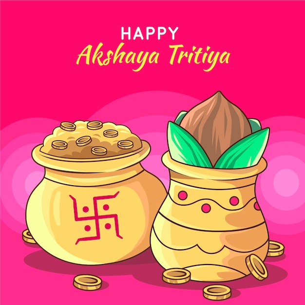 손으로 그린 akshaya tritiya 그림