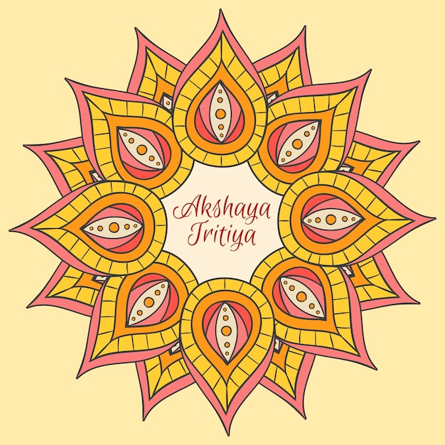 Free Vector hand drawn akshaya tritiya illustration