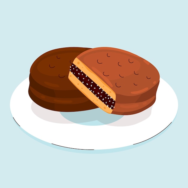 손으로 그린 alfajor 그림