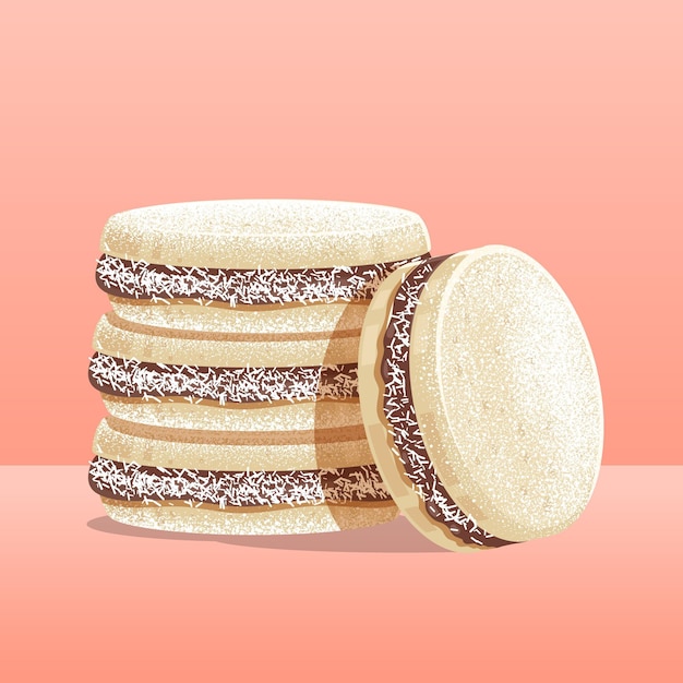 손으로 그린 alfajor