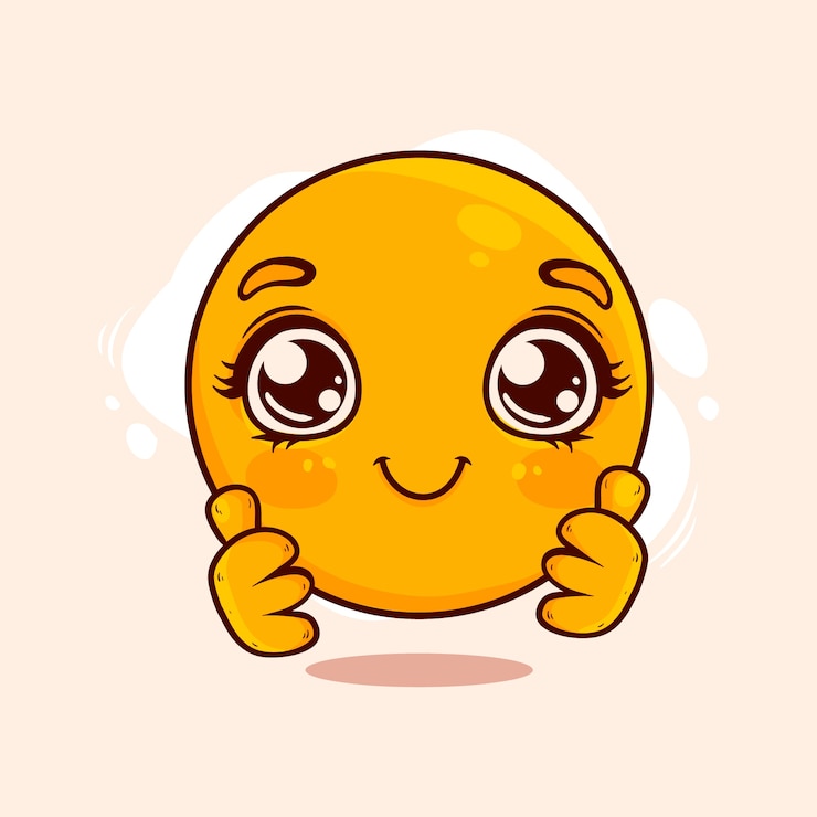 무료 Vector 손으로 그린 '모두 좋아요' 이모티콘 일러스트
