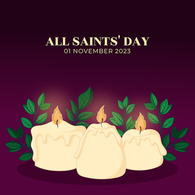 Free vector hand drawn all saints' day illustration