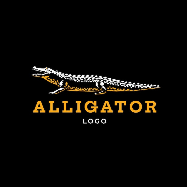 Free vector hand drawn alligator logo template