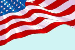 Free vector hand drawn american flag background