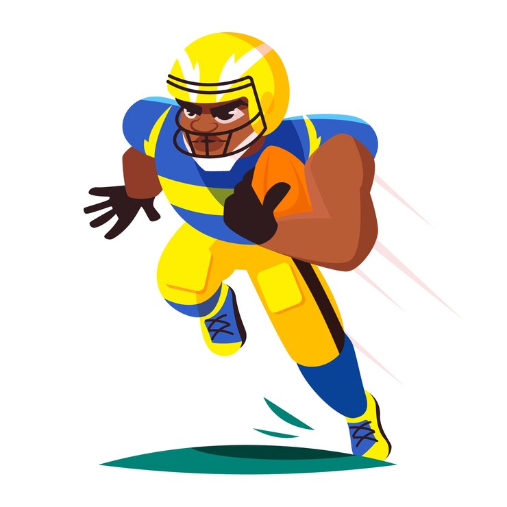 Free Vector hand drawn american footbal cartoon illustration
