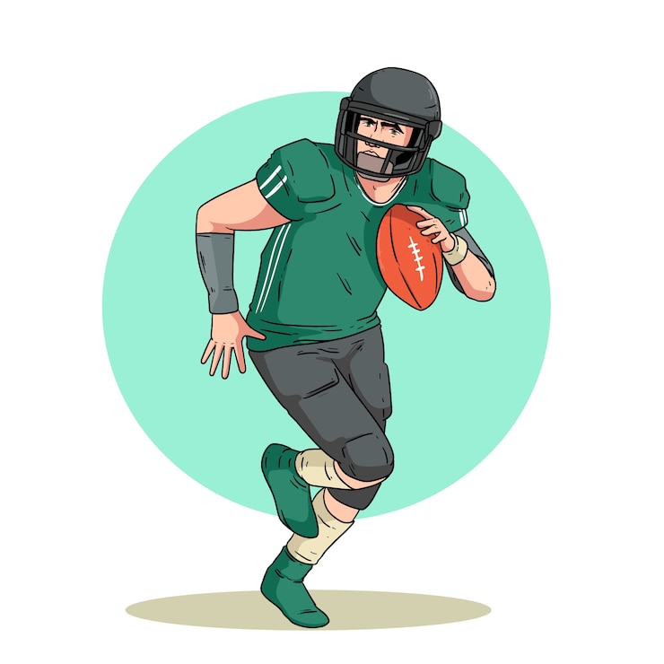 Free Vector hand drawn american football cartoon illustration