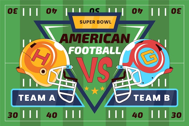 Hand drawn american football championship background