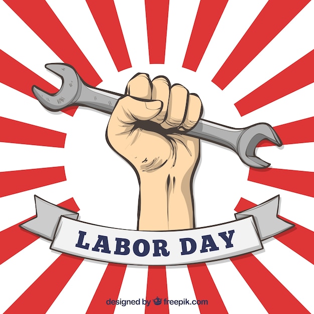 Free vector hand drawn american labor day concept