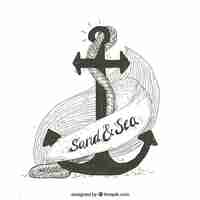 Free vector hand drawn anchor background