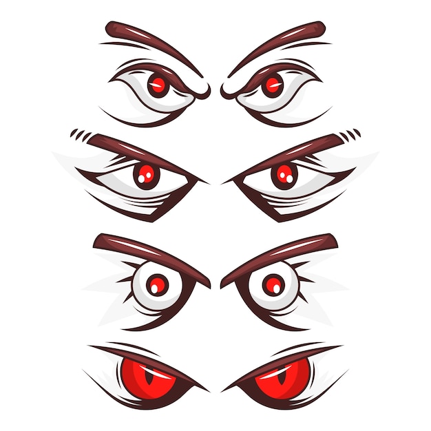 Set Cartoon Anime Eyes Male Female Stock Vector (Royalty Free) 1495232915