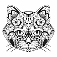 Free vector hand drawn animal mandala illustration