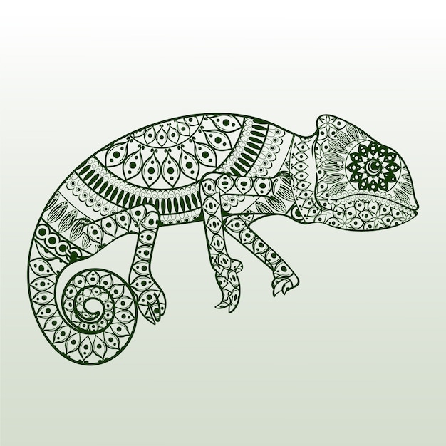 Free vector hand drawn animal mandala illustration